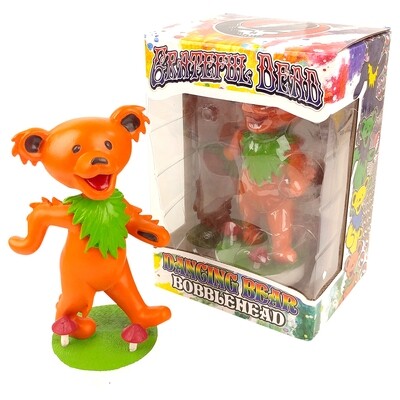 Grateful Dead Dancing Bear Bobble Head: Orange