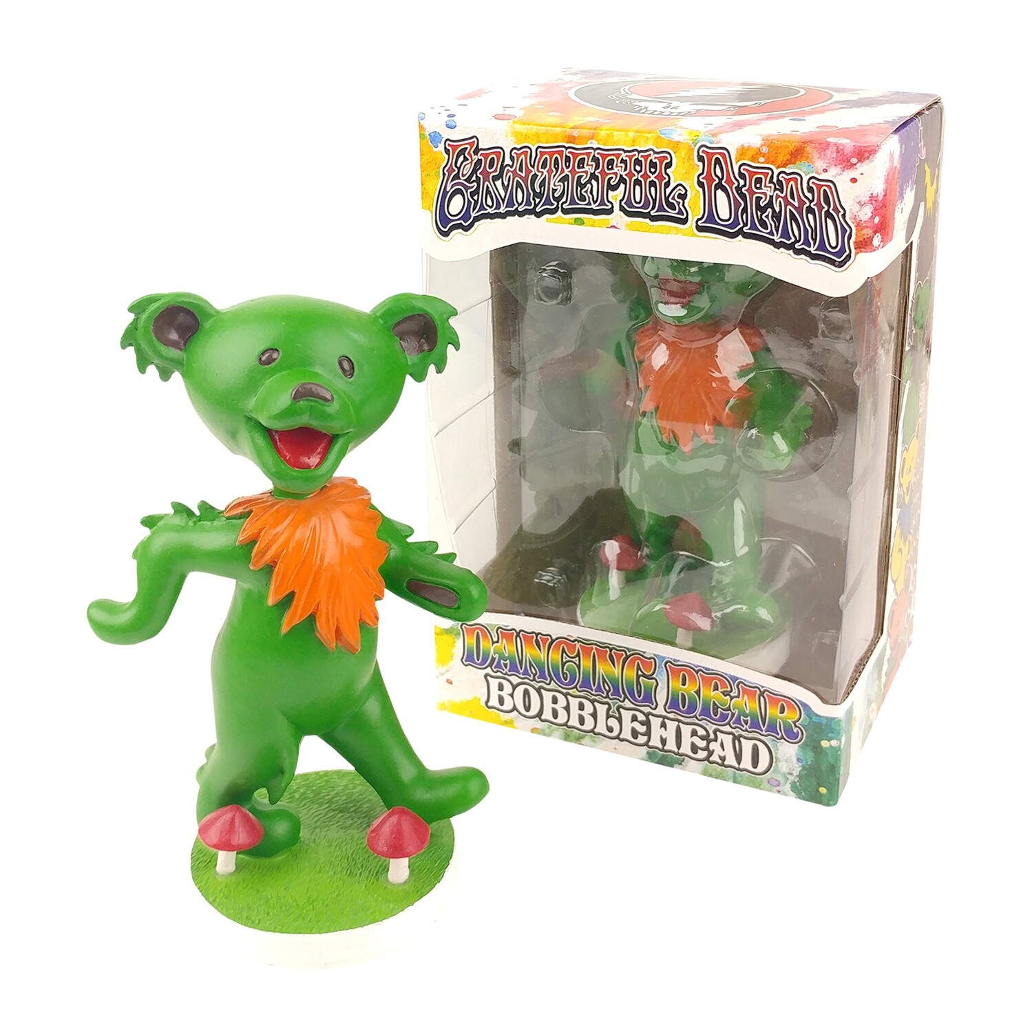 Grateful Dead Dancing Bear Bobble Head: Green