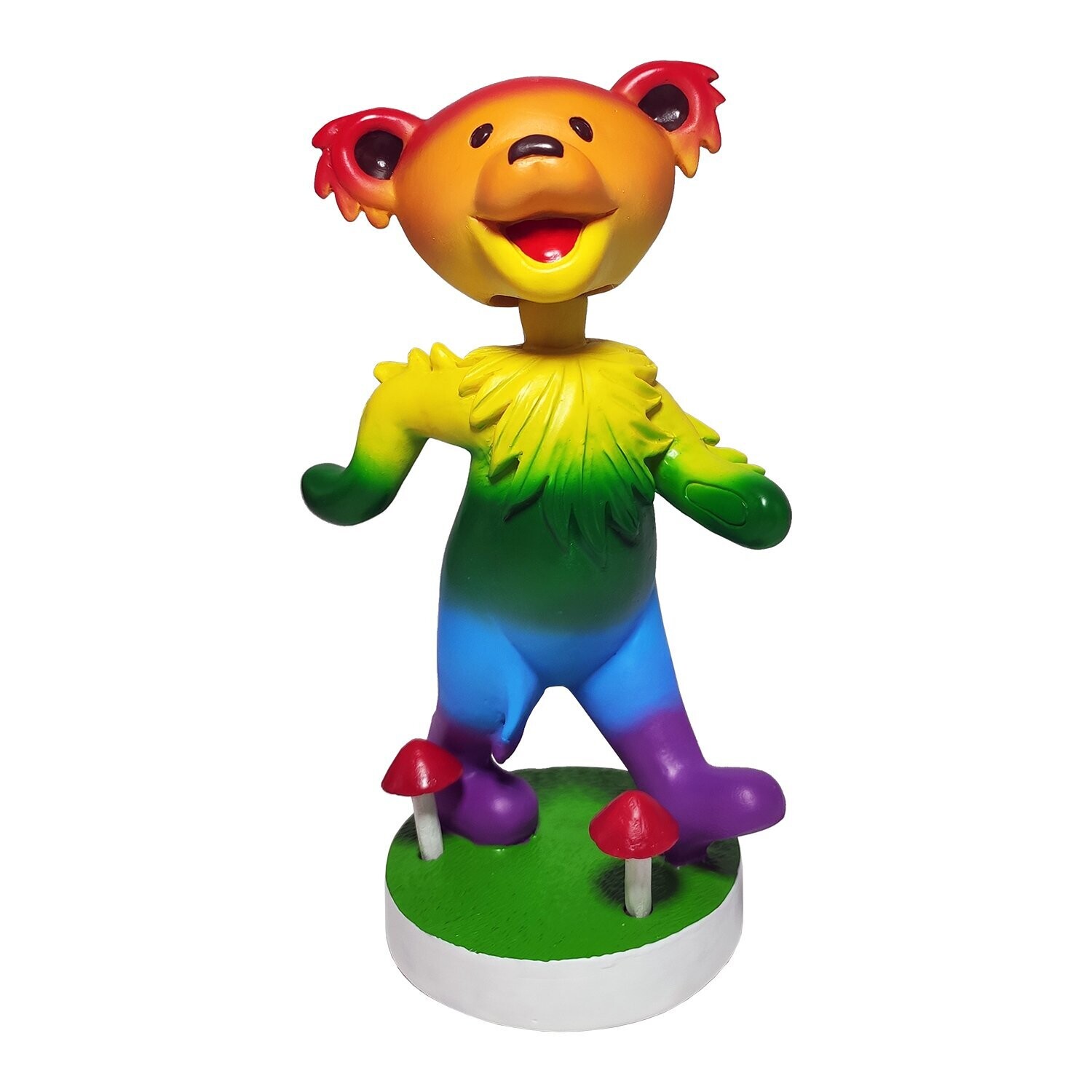 Grateful Dead Dancing Bear Bobble Head: Rainbow