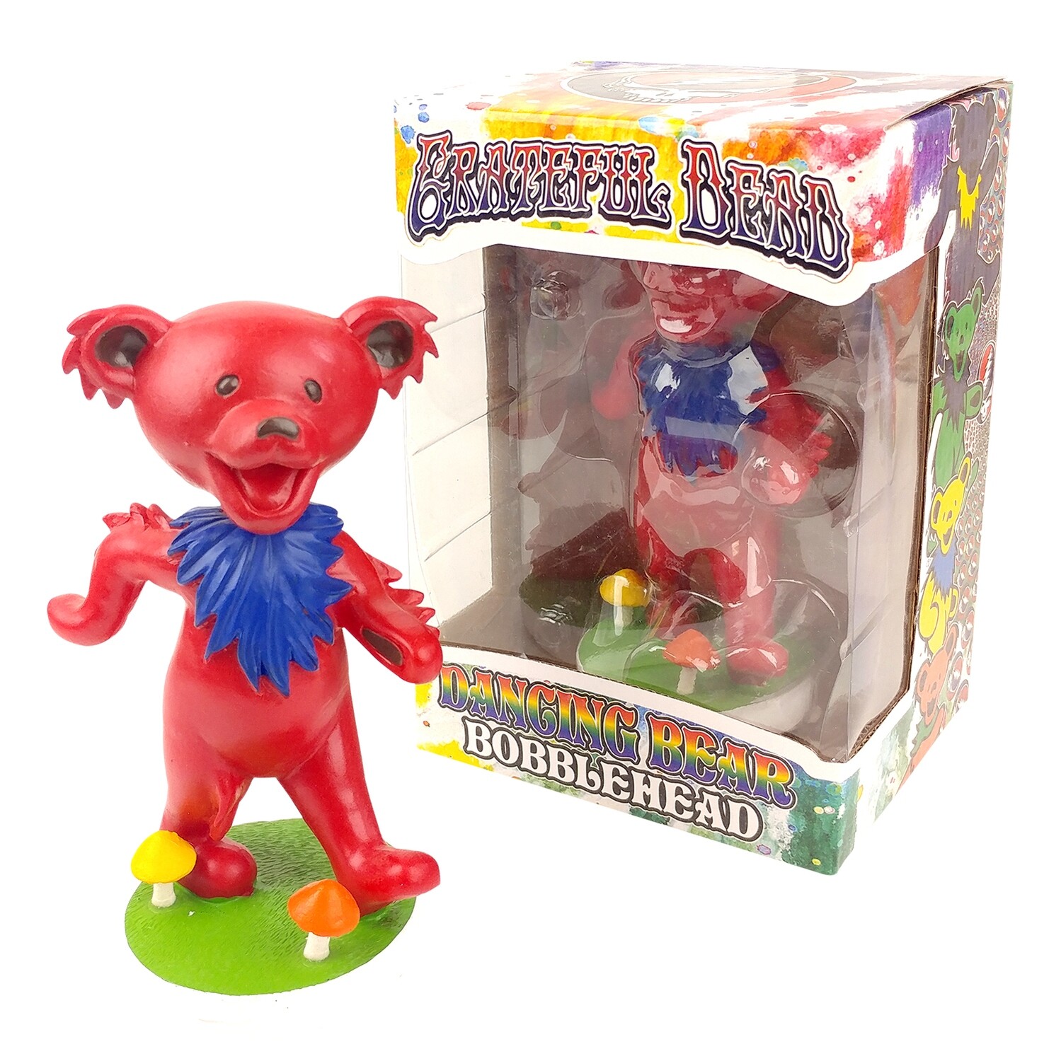 Grateful Dead Dancing Bear Bobble Head: Red