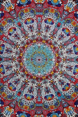 Sunburst 3D Glow In The Dark Tapestry