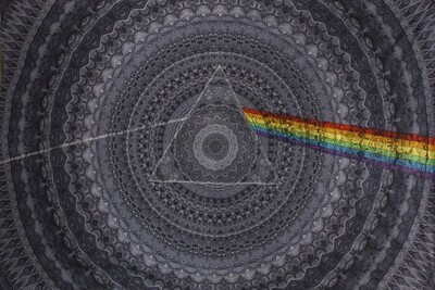Dark Side Of The Moon Faded Black Tapestry