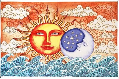 Sunshine Joy Sun & Moon Tapestry: Dan Morris Design
