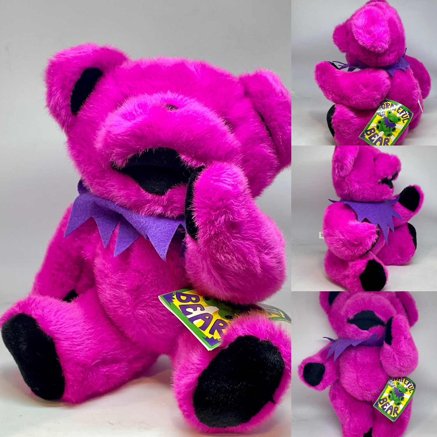 Vintage 1990 Grateful Dead Teddy Bear Pink With Articulating Limbs. New with Intact Tags
