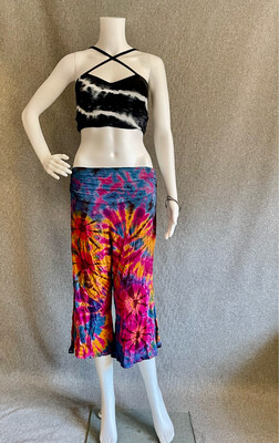 Classic Tie-Dyed Cropped Yoga Pants