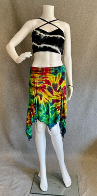 Tie-Dyed Faerie Skirt With Fixed Waist