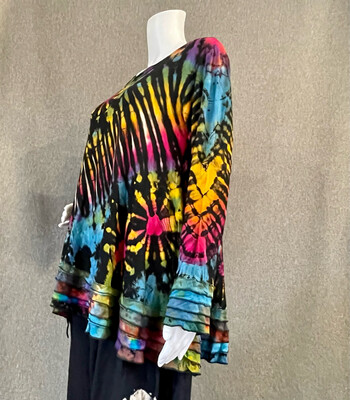 Tie-Dyed Long Sleeve Multilayer Shirt