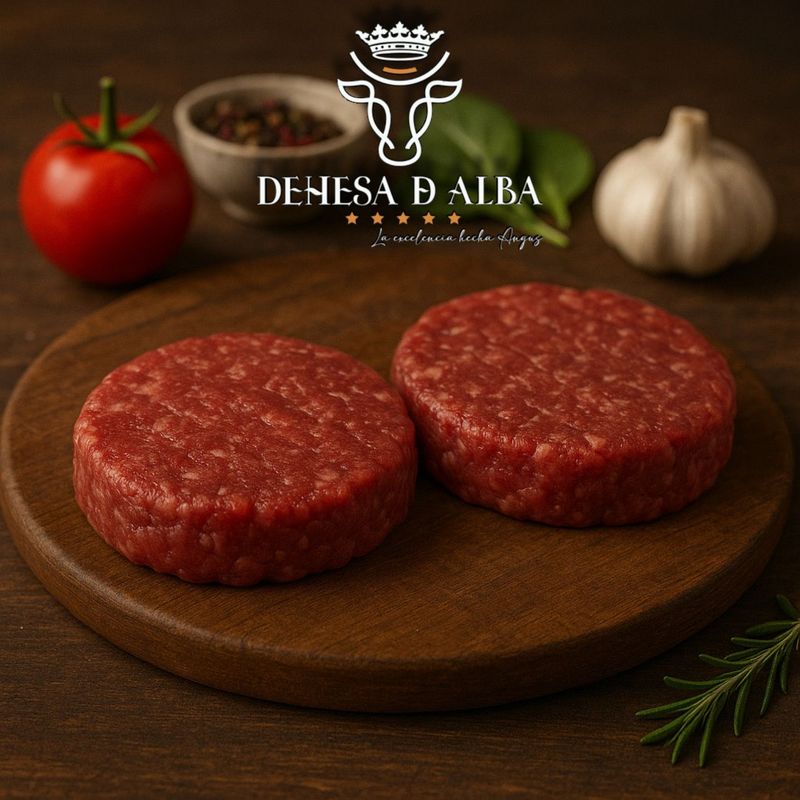 Hamburguesas 100% carne premium de Angus Dehesa de Alba 150G X2 -Solo reparto en Salamanca capital y alrededores a partir de 30€-