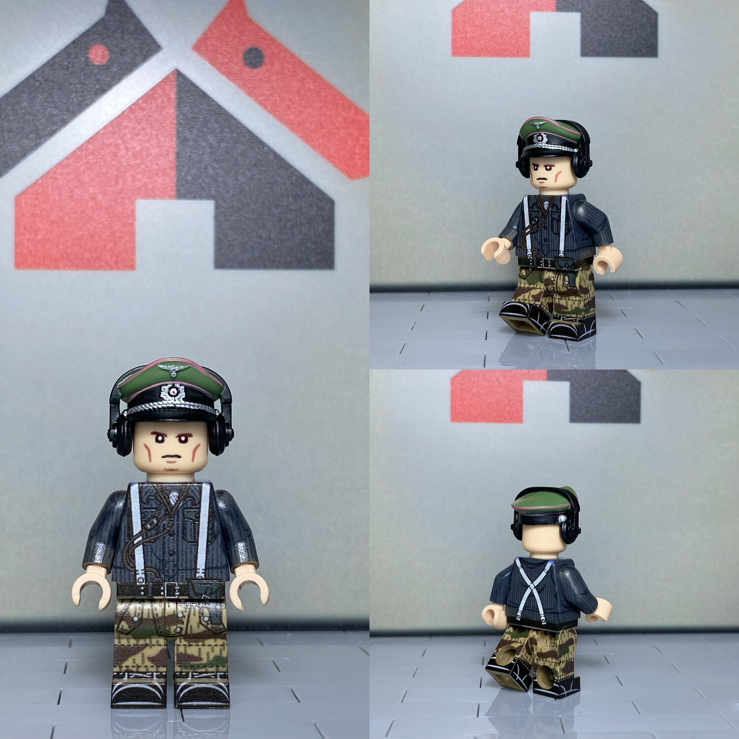 eastbrick custom minifig ww2 comic version of &quot;Black Knight&quot; crew gunner