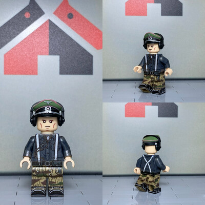eastbrick custom minifig ww2 comic version of &quot;Black Knight&quot; crew gunner