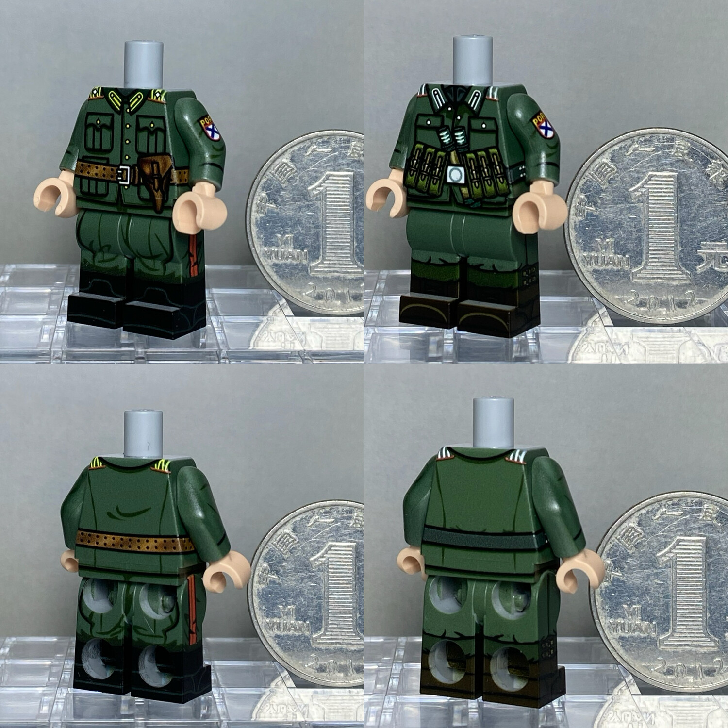 eastbrick custom minifigs ww2 Russian SS set of two figs