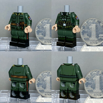 eastbrick custom minifigs ww2 Russian SS set of two figs
