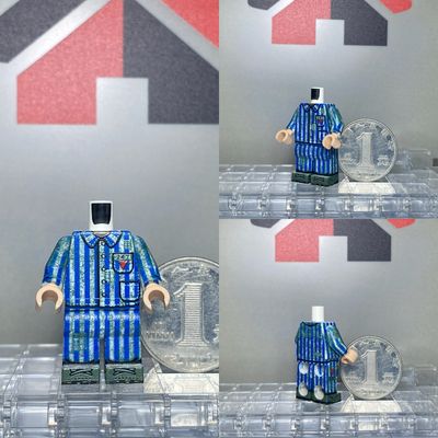 eastbrick custom minifig ww2 Auschwitz prison uniform