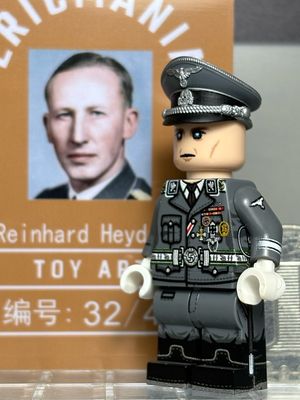 ericmania custom minifig ww2 Reinhard Tristan Eugen Heydrich uv printed on lego parts