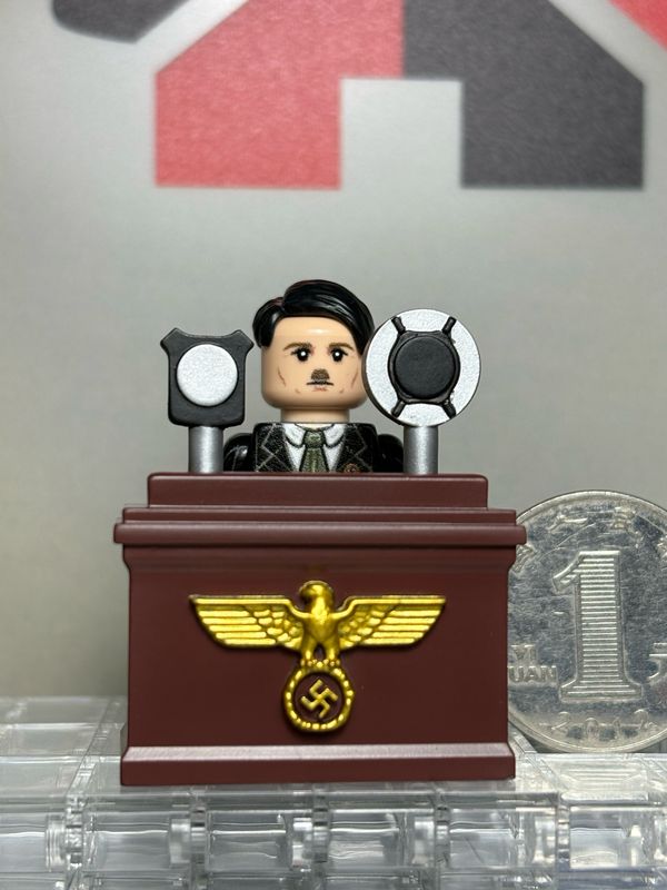 ericmania custom minifig ww2 Early Adolf and the Speech Table uv printed on lego parts