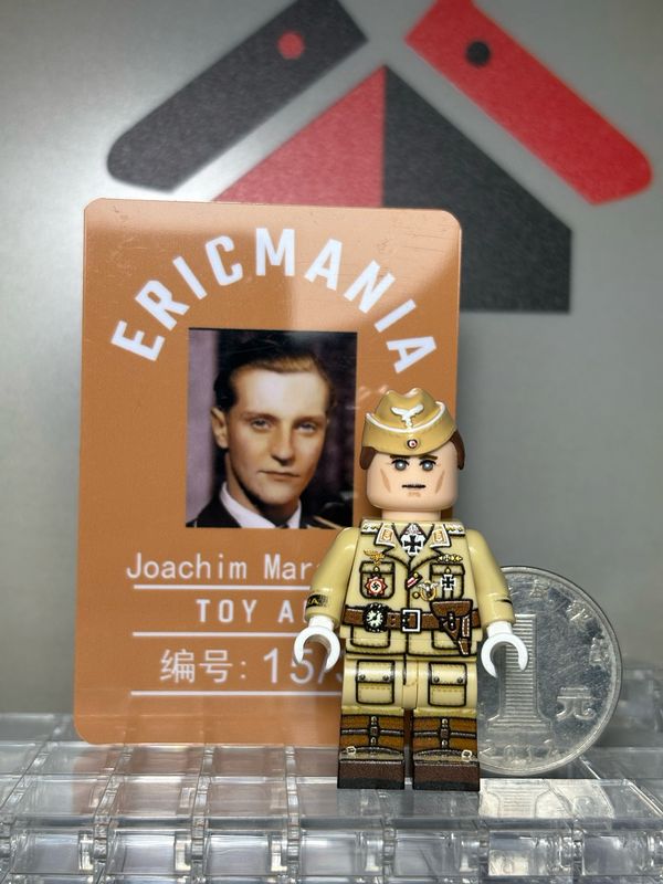 custom minifig ww2 Hans Joachim Marseille uv printed on lego parts