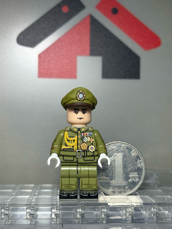 custom minifig ww2 解放战争 薛岳 uv printed on lego parts
