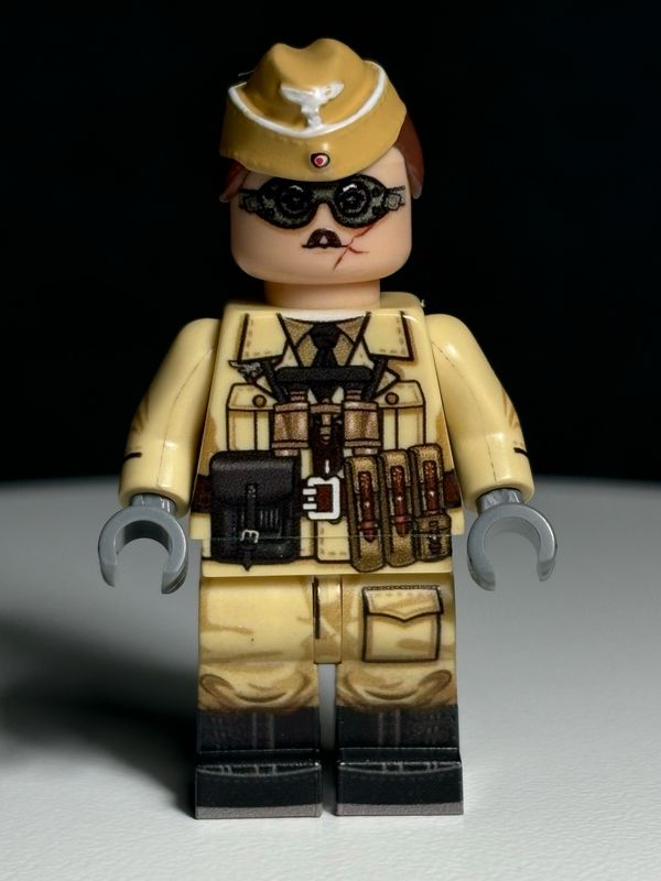 eastbrick custom minifig ww2 otto Skorzney North African version uv on lego parts