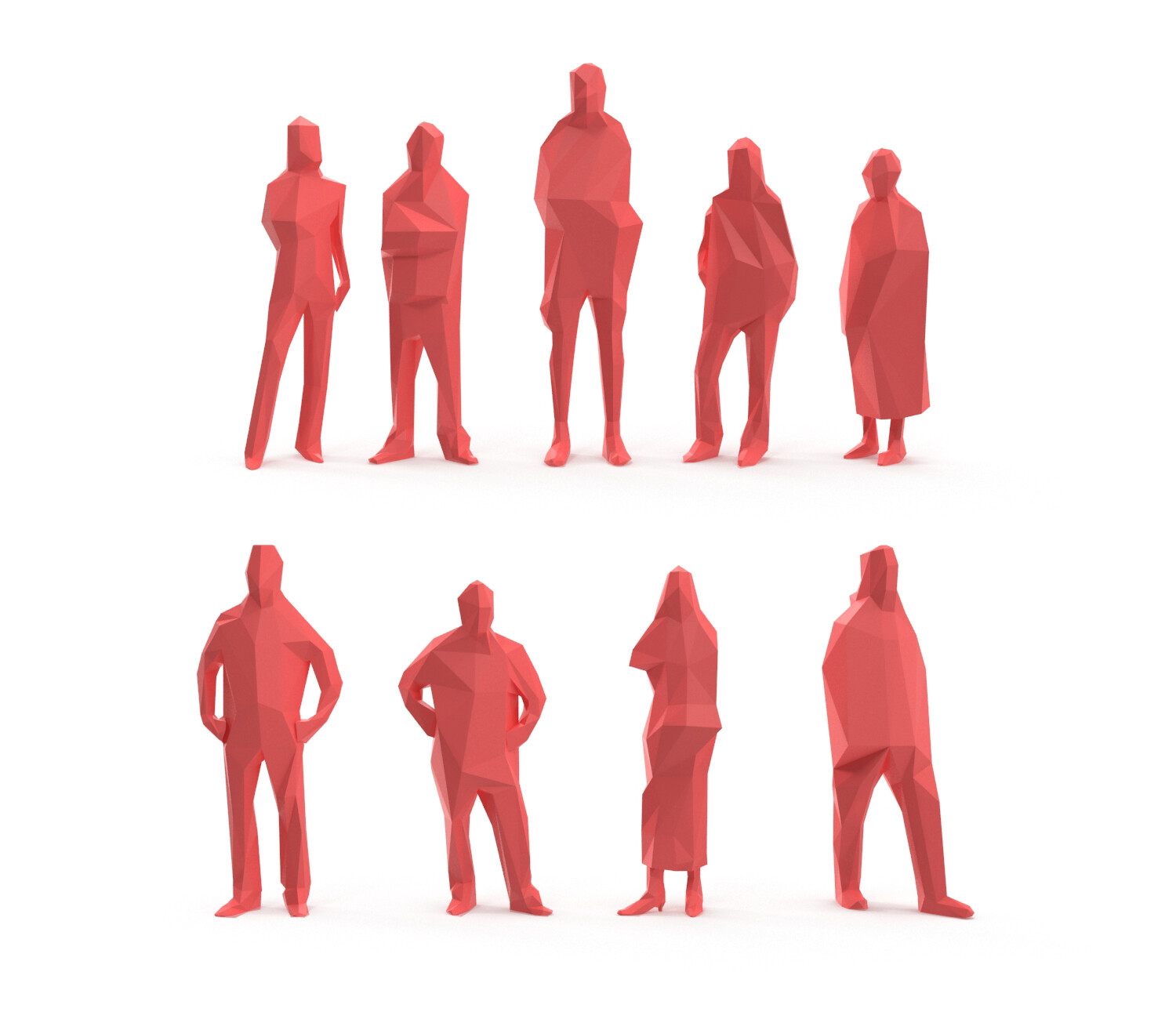 Low Poly Posed People Pack 01 - Basic