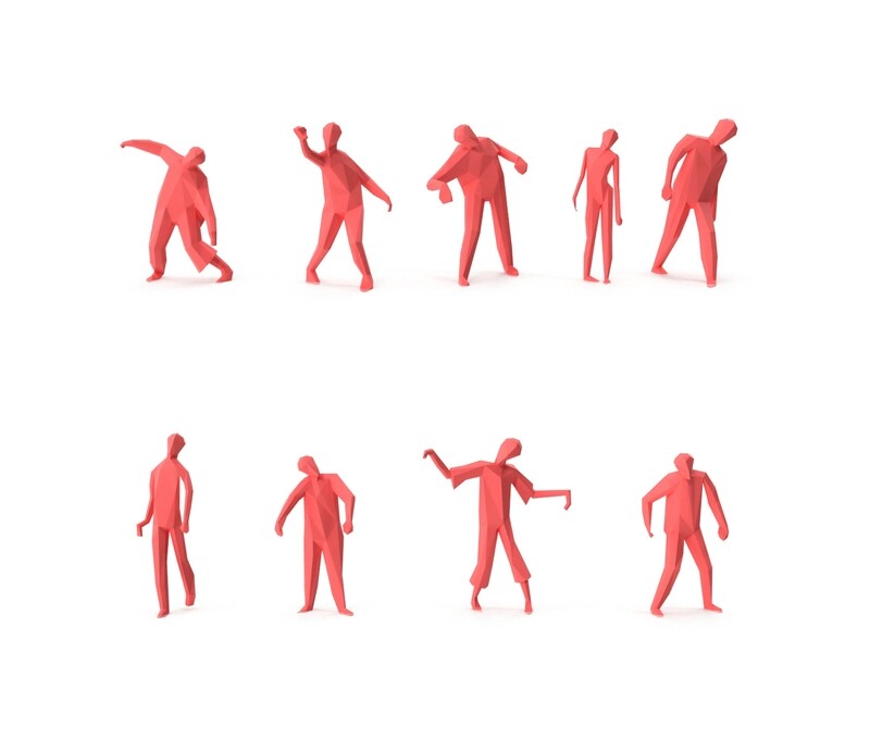 Low Poly Posed People Pack 10 - Zombie