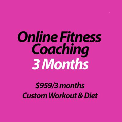 Online Training &amp; Diet Plan (3 months)