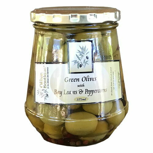 375 ml Green Olives with Bay Leaves & Peppercorns