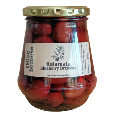 Kalamata Olives in Blueberry Dressing