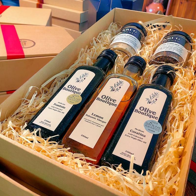 2 Extra Virgin Olive Oils, Balsamic Vinegar & Krug's Kitchen Seasonings