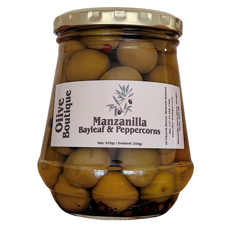 Case of 24 X 375 ml Green Olives with Bay Leaves & Peppercorns