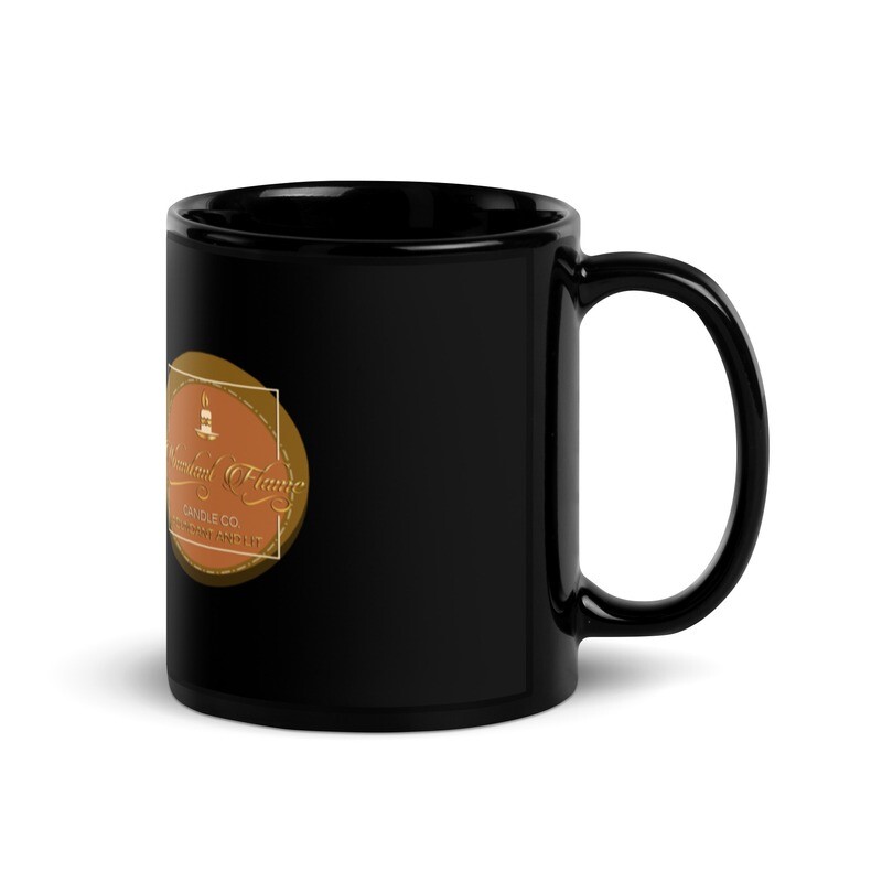 Abundant Flame Signature Black Glossy Mug