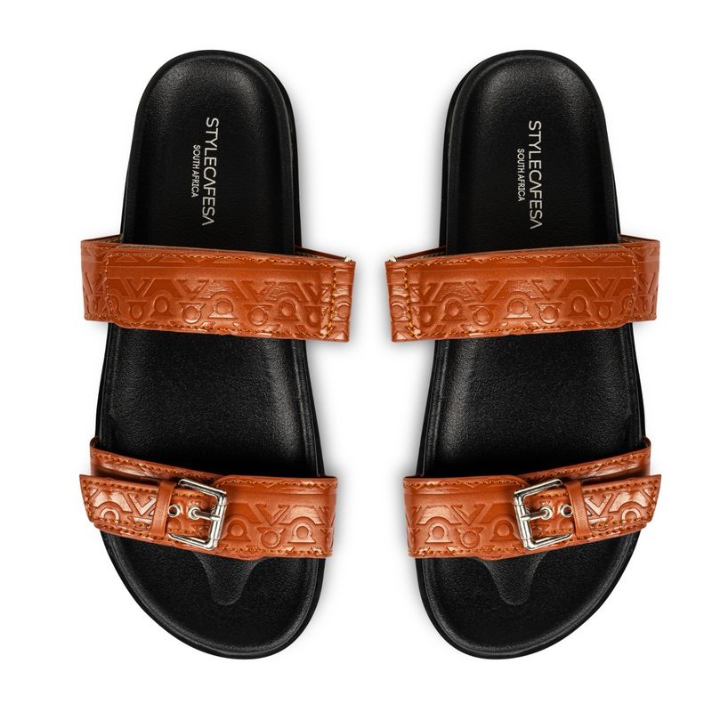 StylecafeSA Iconic Slides - Tan
