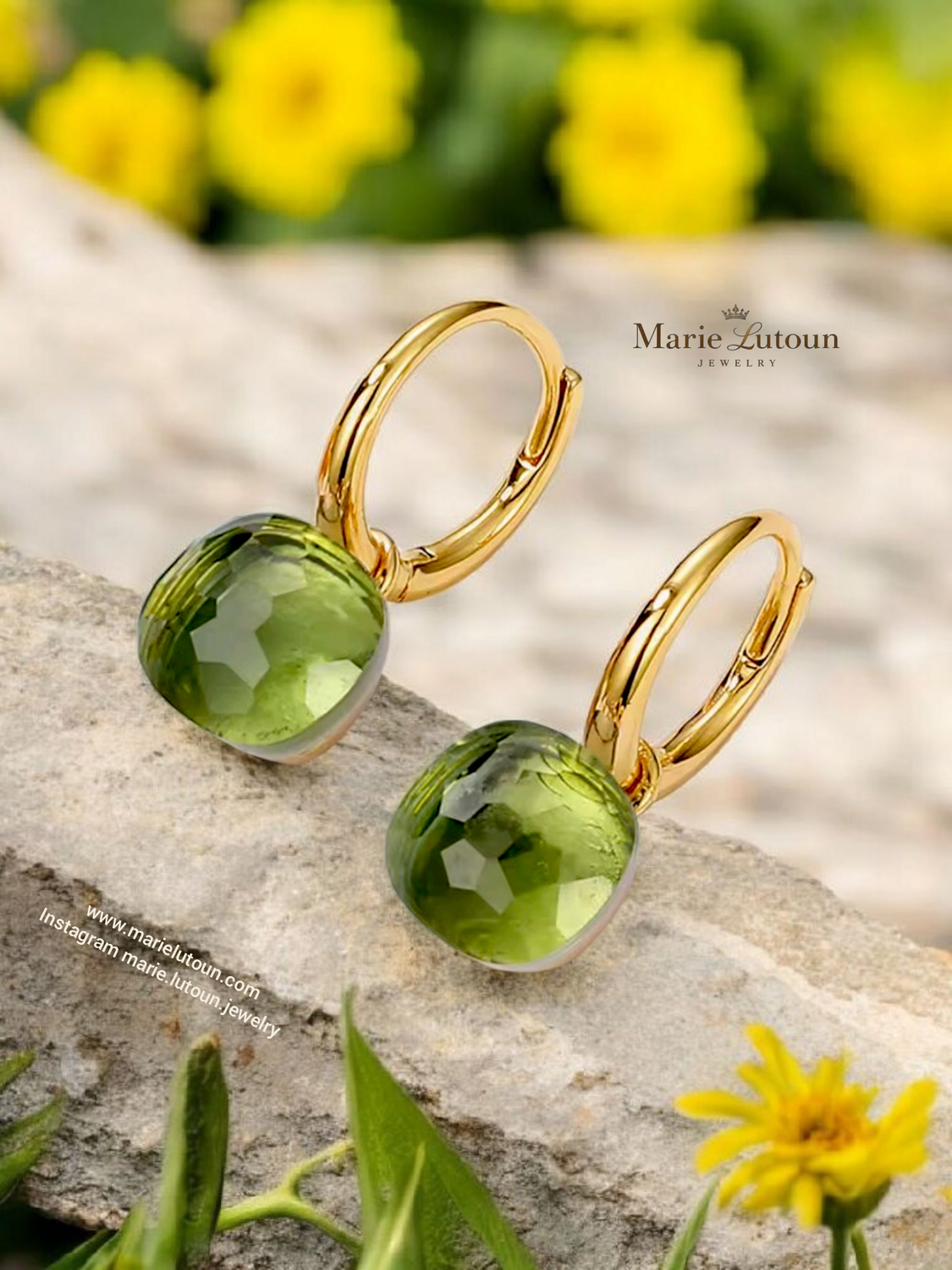 Damen Ohrringe Sweety Green