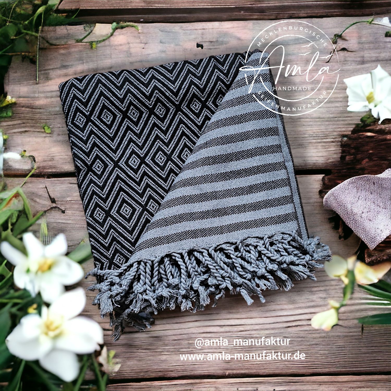 Saunatuch / Hamamtuch Fb. Black
