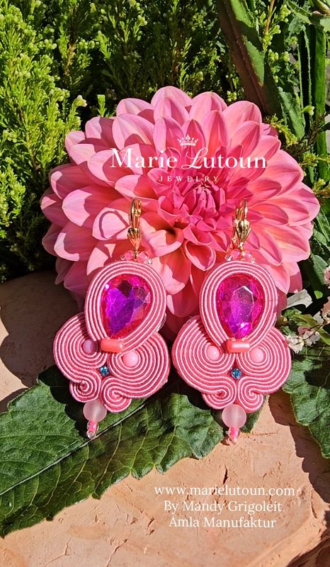 Soutache Ohrringe pink-rose Soutache Ohrringe pink-rose