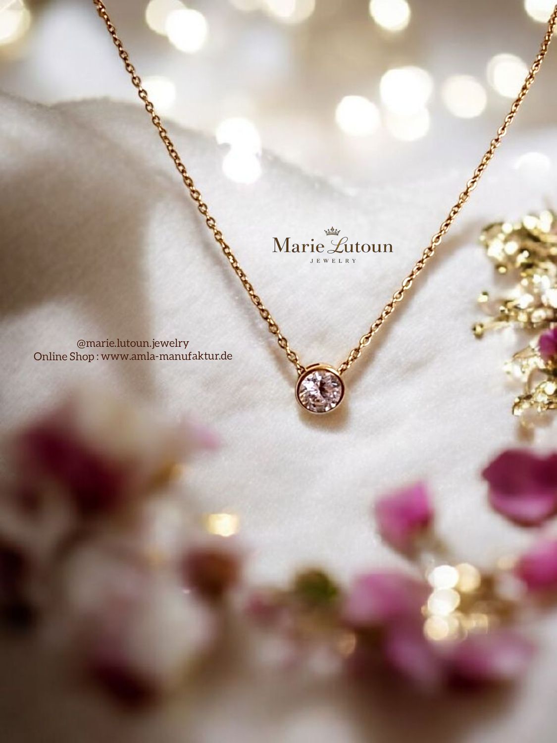 Damen Kette "Ostseegold" mit Zirkonia 7mm