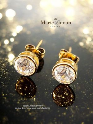 Damen Ohrringe "Ostseegold" Zirkonia 7mm
