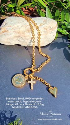 Damen Kette aus Edelstahl, vergoldet Damen Kette aus Edelstahl, vergoldet