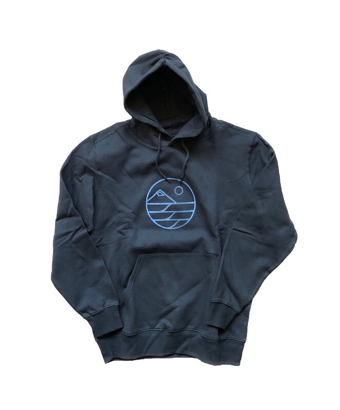 Hoodie - Wave Logo - ASH BLACK