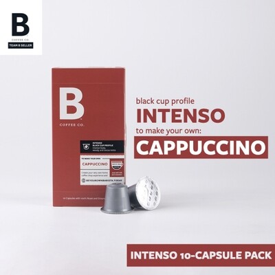 B Coffee Co. Intenso Cappuccino Nespresso Compatible Coffee Capsules 10 Pods