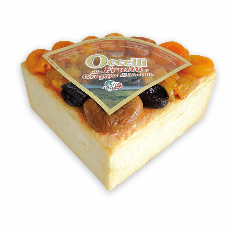 Occelli affinato alla frutta disidratata e alla grappa di moscato