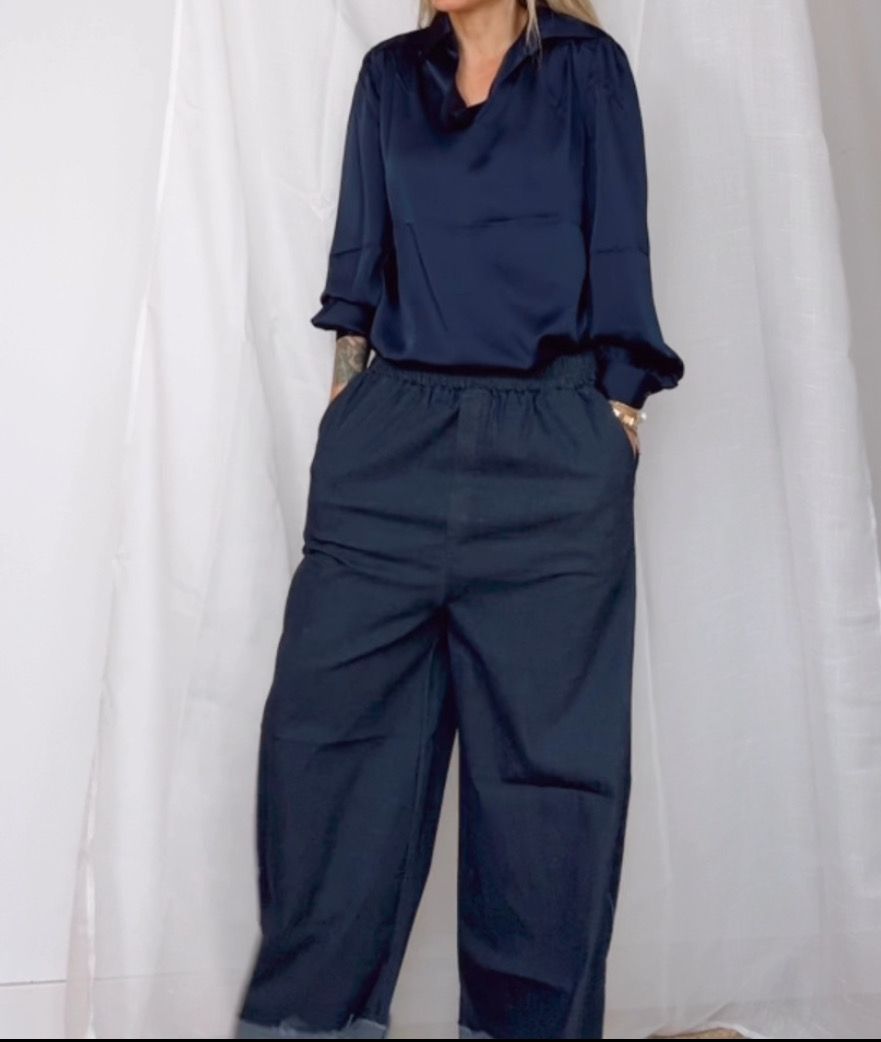 Camisa Sisi Azul marino
