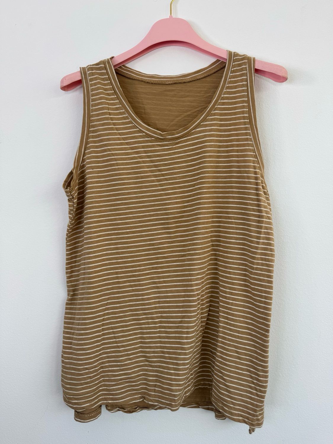 Camiseta Rayada Camel 