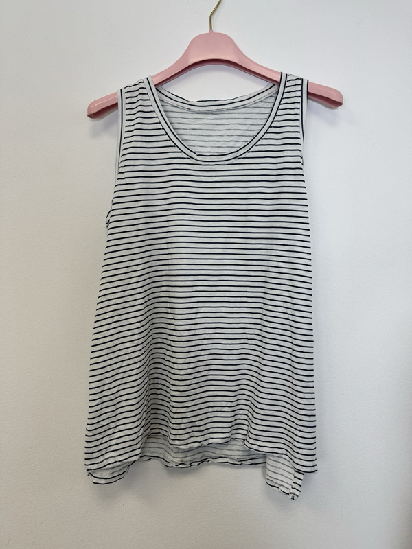 Camiseta Rayada Blanco Camiseta Rayada Blanco