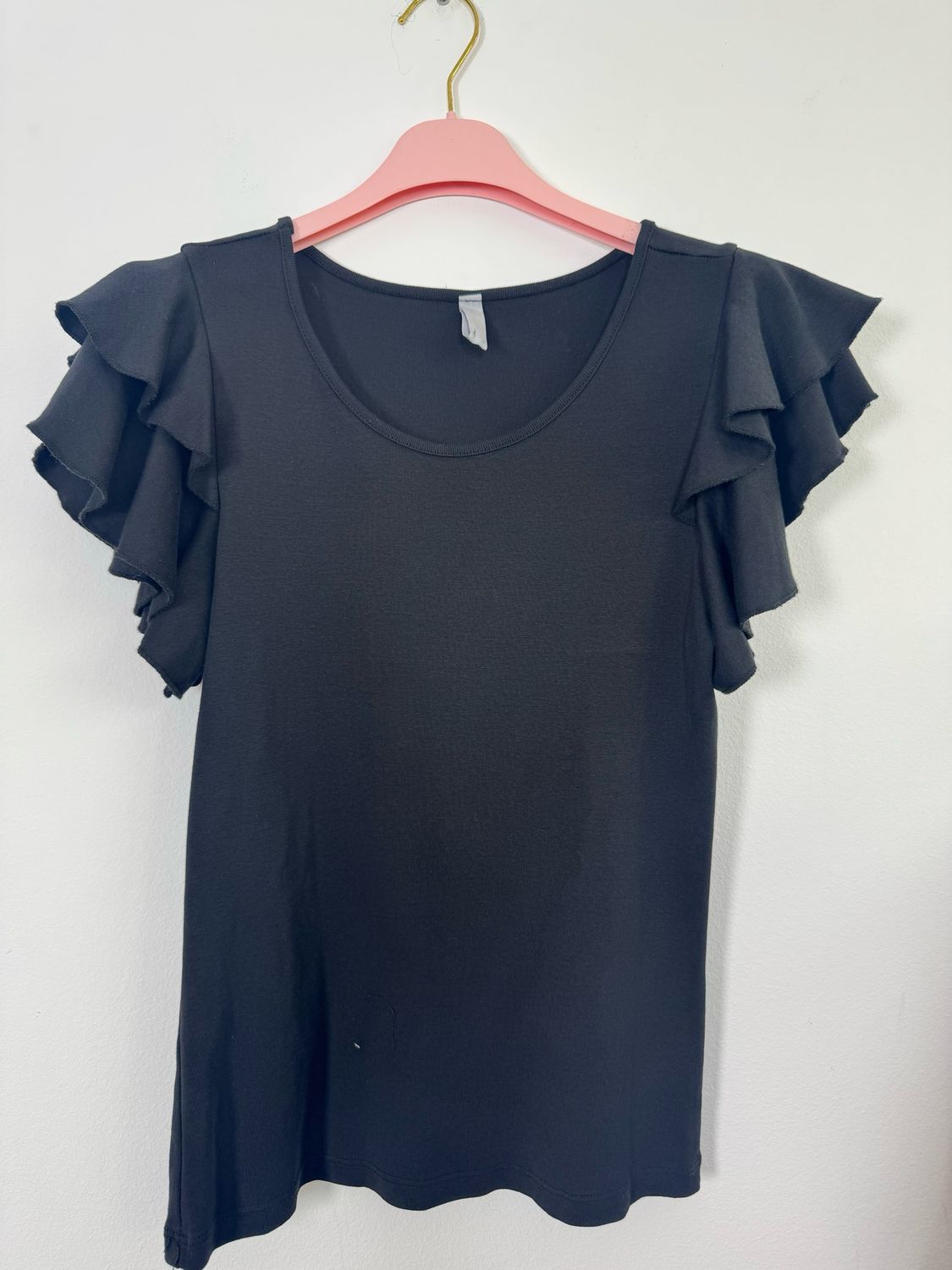 Camiseta Volantin Negro 