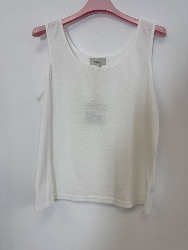Camiseta Lino Tirantes blanca