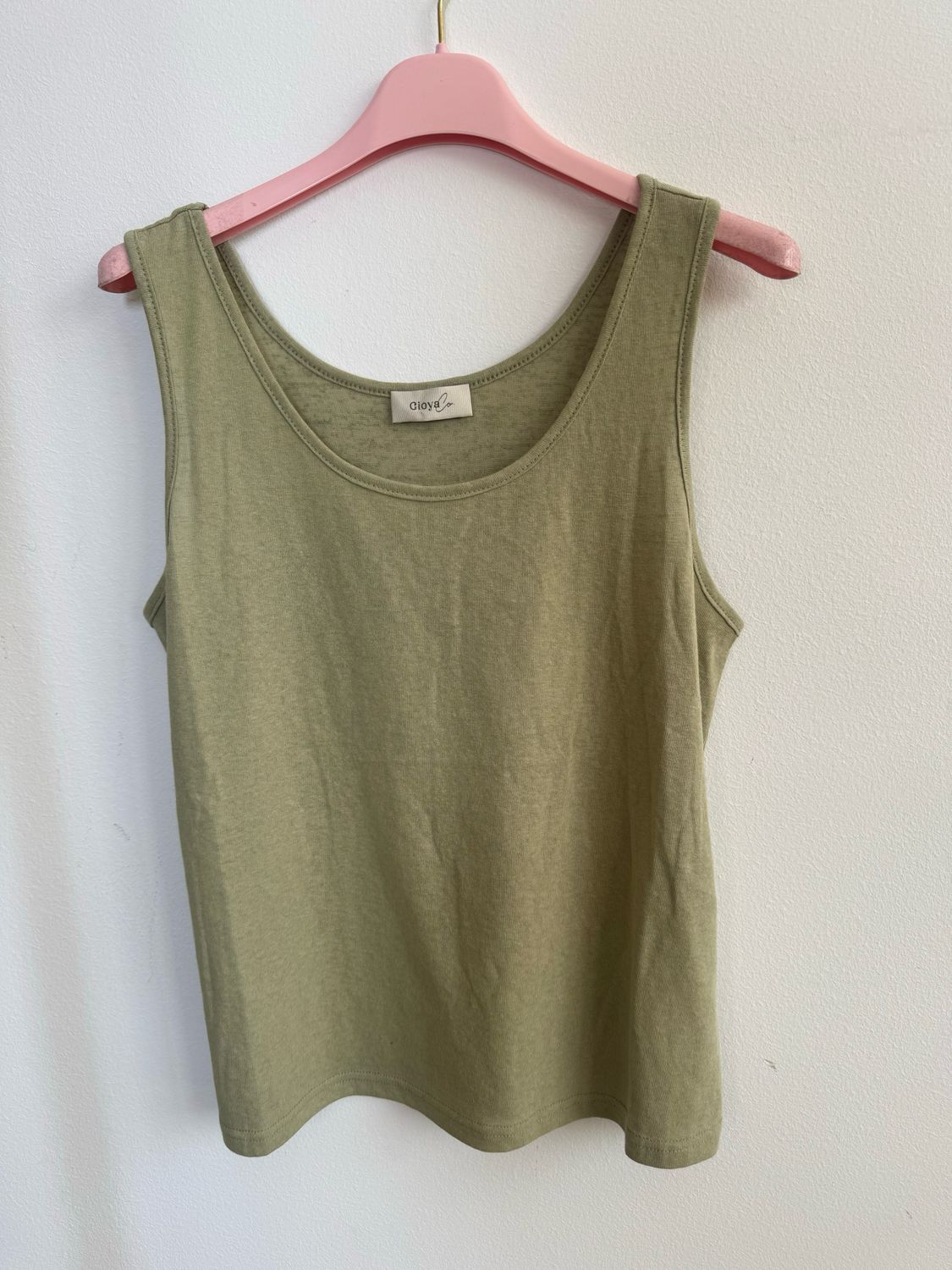 Camiseta Lino Tirantes verde 