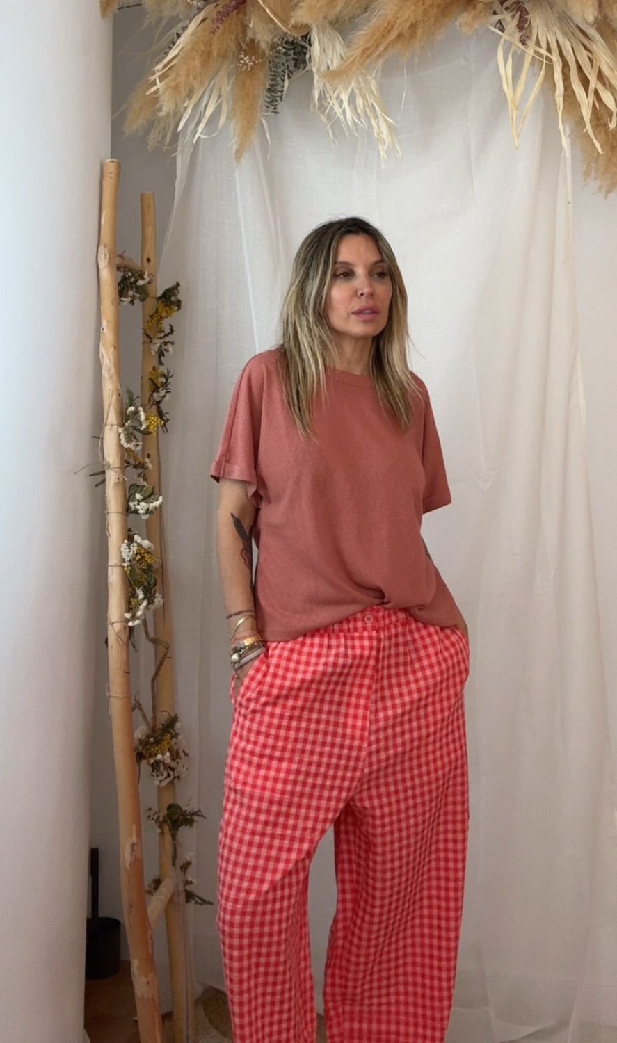 Pantalón Damas rojo 