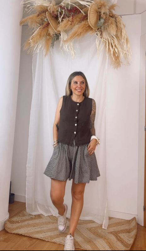 Cuerpo Lino Botón Choco
