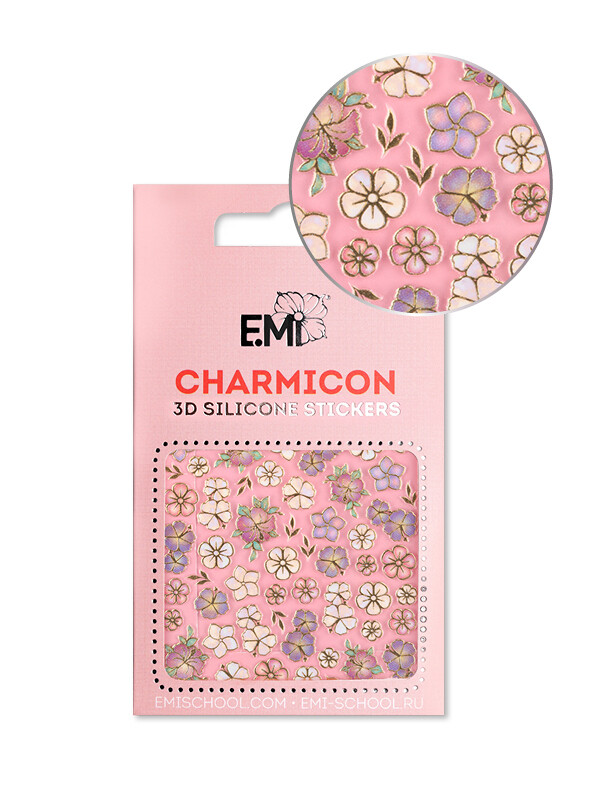 Charmicon 3D Silicone Stickers #134 Flowers MIX