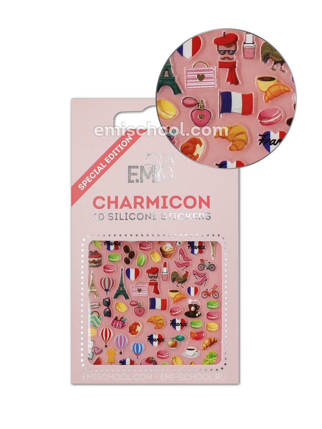 Charmicon 3D Silicone Stickers France 1